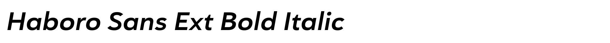 Haboro Sans Ext Bold Italic image